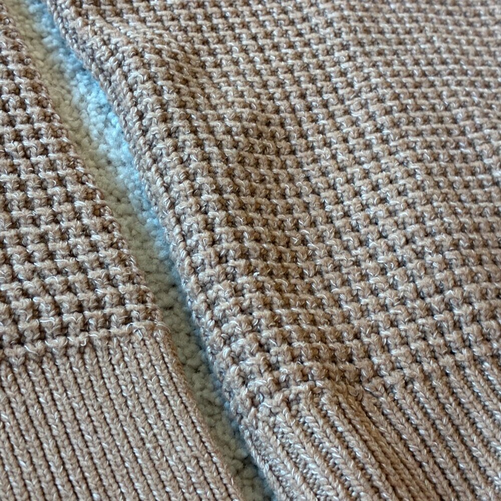 Time and Tru Waffle-Knit Crew Neck Long-Sleeve Sweater - Picture 5 of 8